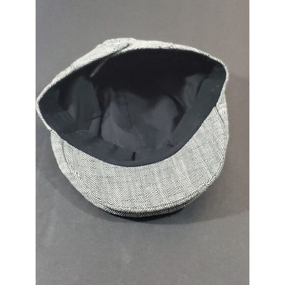 Mr Duck Erigaray Size Large Herringbone Cotton Linen Blend Newsboy Gatsby Cap - Picture 8 of 16
